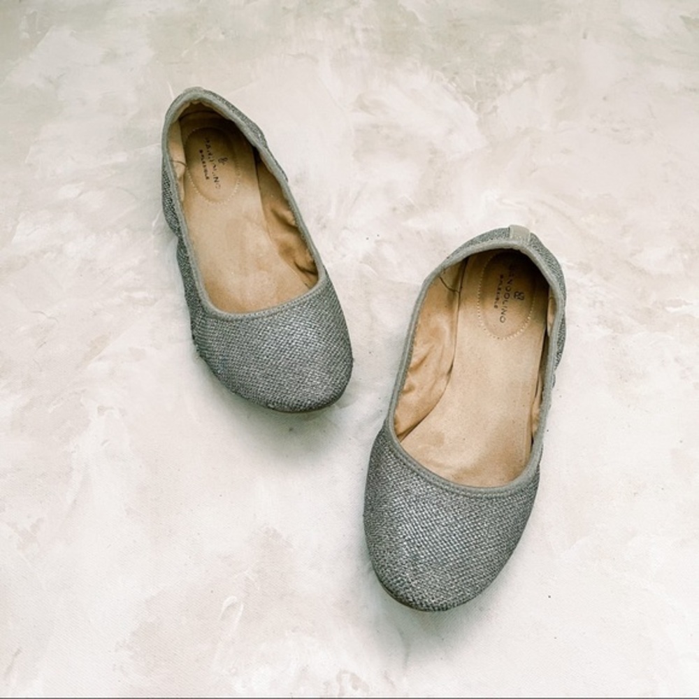 Silver Sparkly Flats in a size 7 1/2